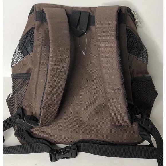 NEW Fuloon Small Brown Pet Backpack Vented Carrier with Adjustable Straps - Picture 6 of 8